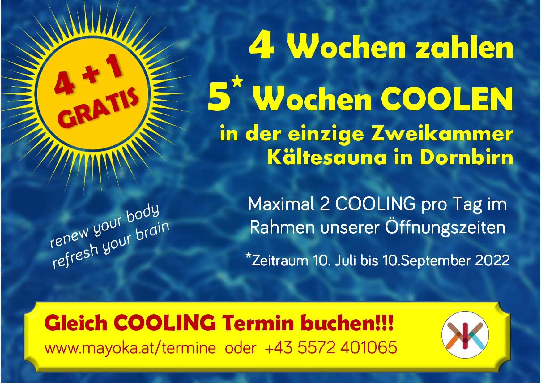 sommeraktion gratis cool kältekammer dornbirn